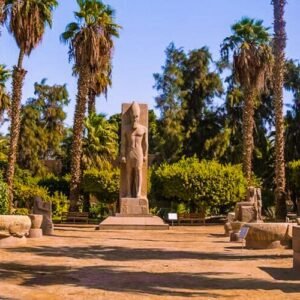 Vista panorámica de las ruinas de la ciudad de Menfis en El Cairo, Egipto.