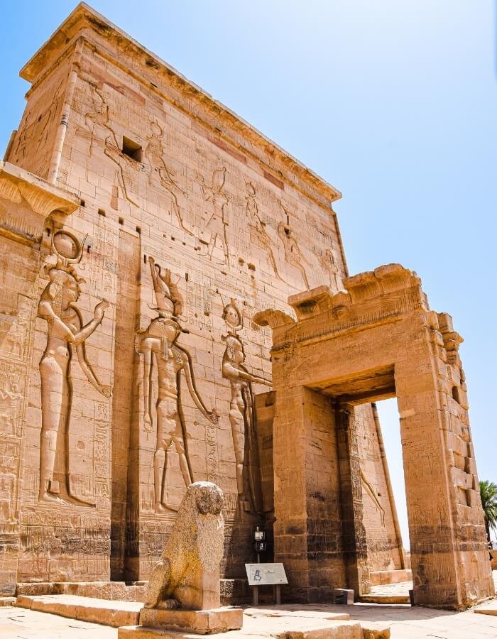 Vista impresionante del Templo de Filae en Asuán, Egipto.