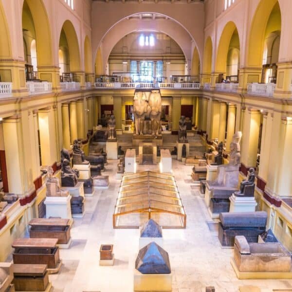 Artefactos faraónicos en el Museo Egipcio de El Cairo.