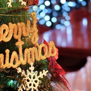 Decoraciones coloridas para Navidad en Egipto.