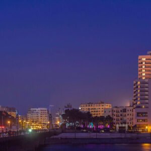 Vista del Hotel Intercontinental Semiramis con el río Nilo al fondo en El Cairo.